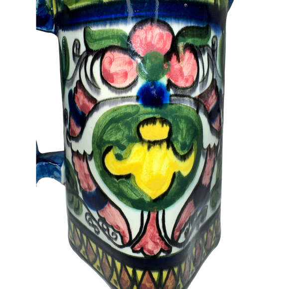 Beautiful! Handmade and Handpainted Pitcher from Spain - Picture 2 of 10